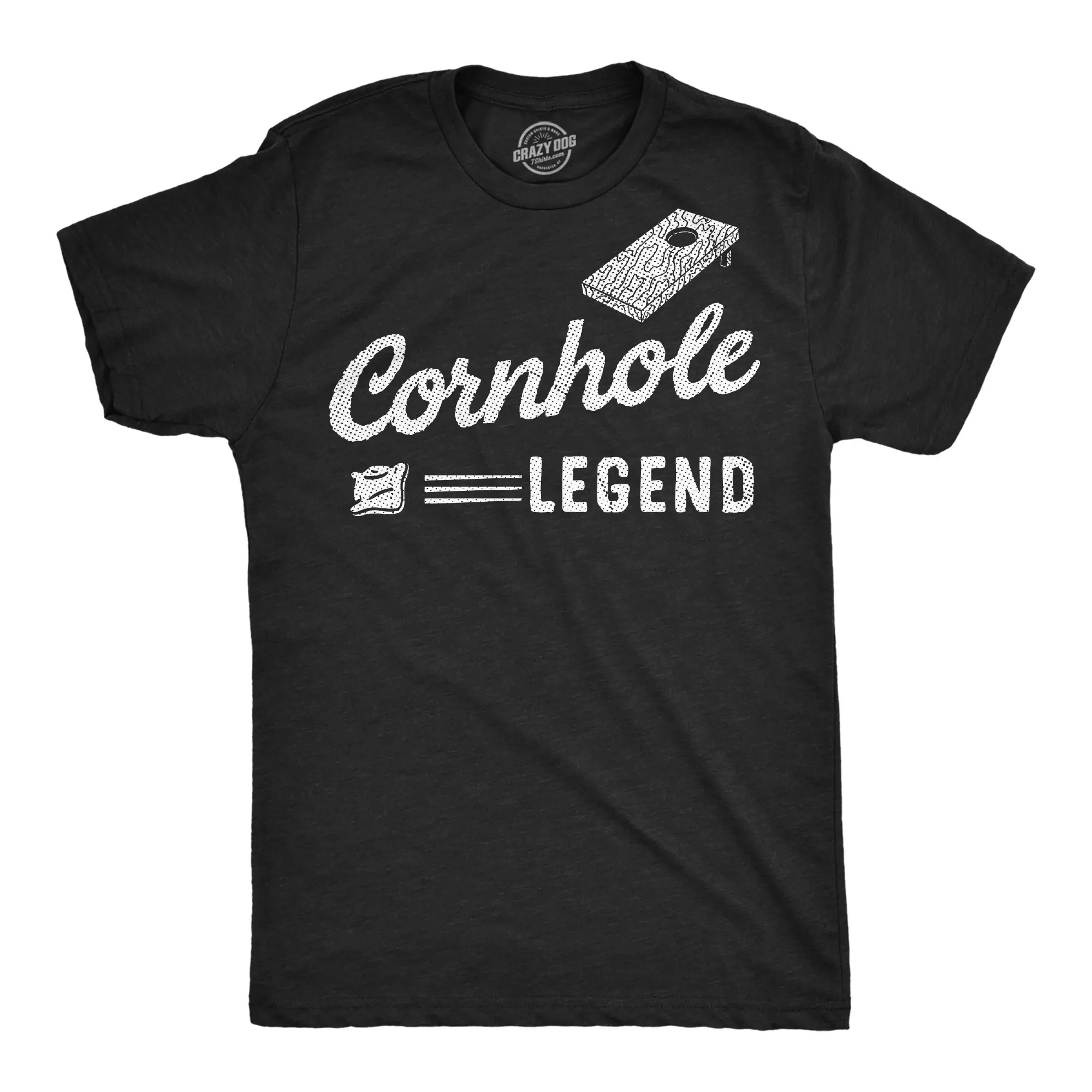 Mens Funny T Shirts Cornhole Legend Sarcastic Lawn Game Graphic Novelty Tee For Men Mens Funny T Shirts Cool Vintage Fashion T-Shirt Gift Classic Menswear Patriotic Apparel for Men Novelty Tees for Guys Black -