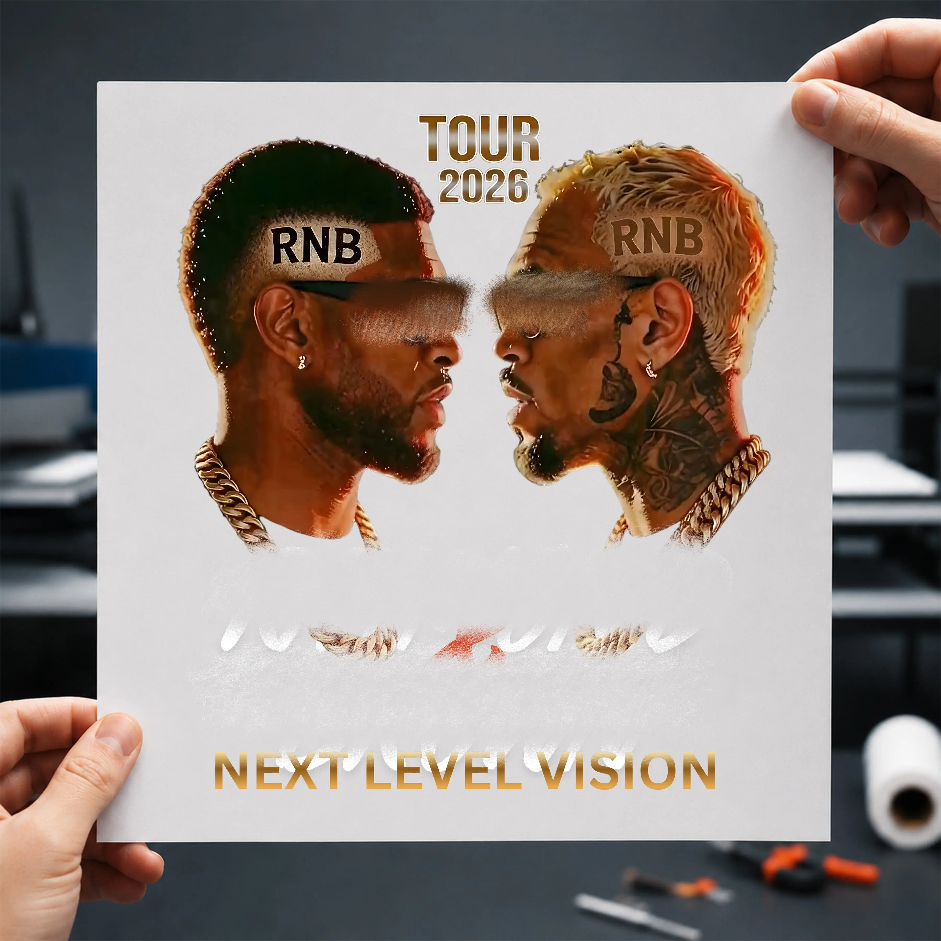R&B Tour 2026 Raymond Brown| Ready-to-Press DTF Transfer Adult 12x14 Print