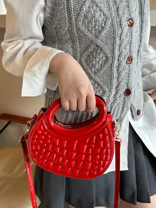 Women's Casual Crossbody Bag, Single Shoulder Handbag, New Moon Design, Pure Color, Fall Fashion Accessory