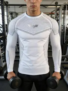 Men's Batman Compression Shirt, Long Sleeve Workout Gear, Quick Dry Moisture Wicking Athletic Gym Top for Fitness Training