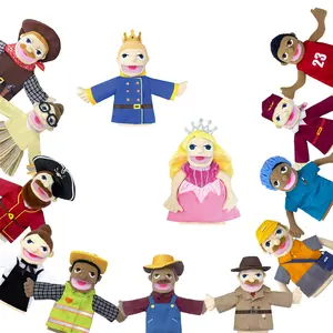 18-Piece Career Series Large Hand Puppet Dolls, Plush Toys Soft Stuffed Doll for Storytelling & Role-Playing, Birthday Gift, Holiday Present