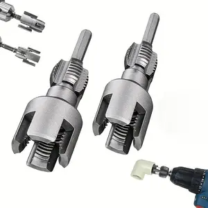 2 in 1 Internal & External Thread Cutting Tool, 2 Counts Thread Cutting Tool, Compatible with Electric Drill, PVC & Plastic Pipe