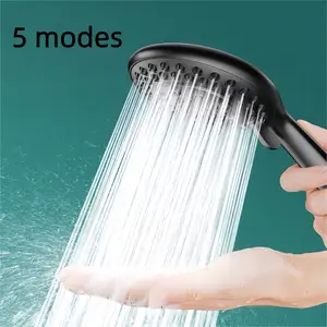 High-Pressure Shower Head, Handheld Rainfall Spray Nozzle, Bathroom Faucet Booster, Large Hole Shower Head for Bathrooms