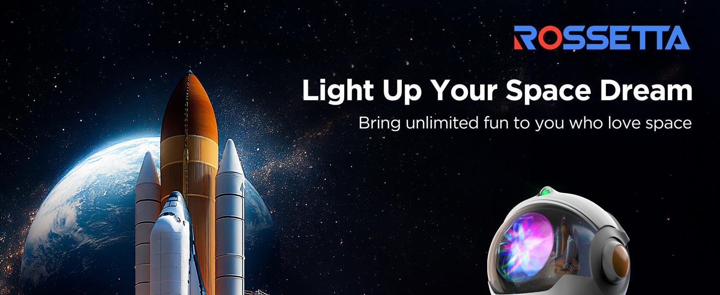 Rossetta Astronaut Galaxy Projector, Christmas Lights for Kids, LED Night Light for Bedroom with Remote, Gifts for Teens,Kids Home Decor, Party Decor