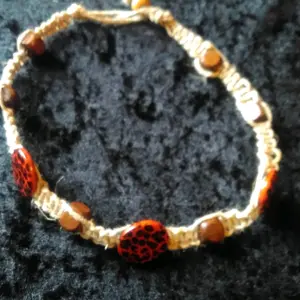 cheetah print hemp necklace