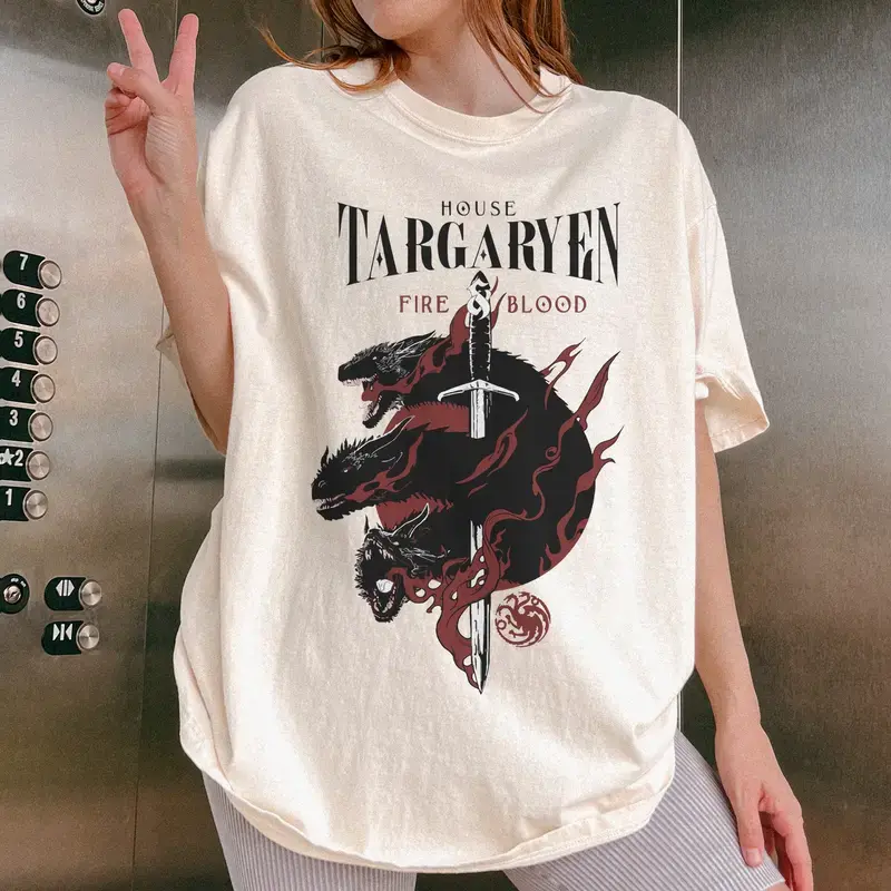 Comfort Colors Targaryen Shirt, House Of The Dragon Shirt, Dragon Shirt, Fantasy Tee, Game Of Thrones Shirt, TV Show Tee, Unisex Tee, Vintage Shirt