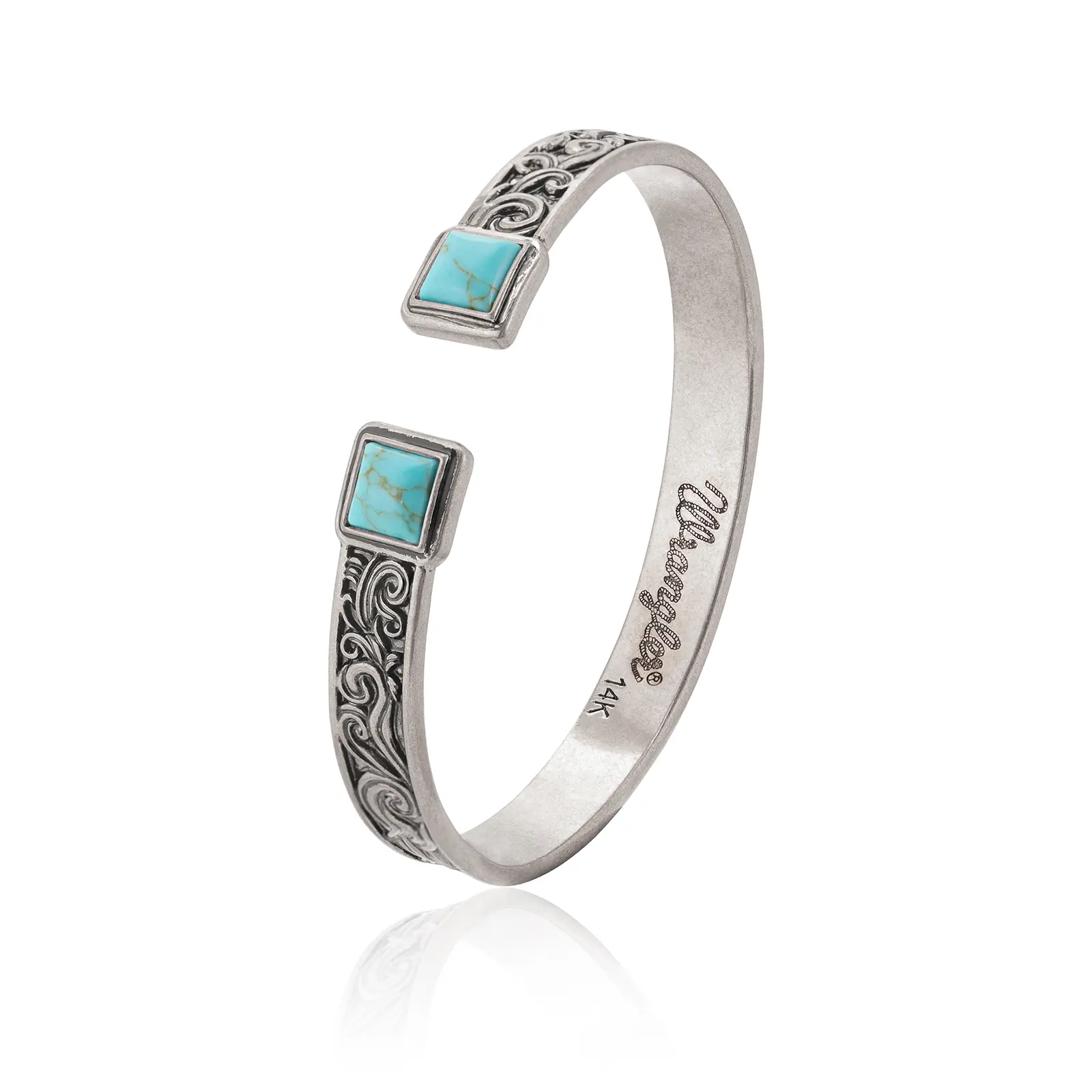Wrangler Western Turquoise Open Cuff Bangle Bracelet for Women Vintage Engraved Scroll Adjustable Cuff Bracelet  Western Cowgirl Rodeo Boho Jewelry Gift, Metal Bracelets & Bangles, Western Engraved Bracelets & Bangles