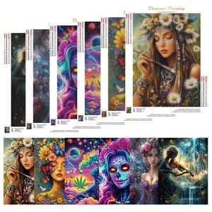 Beginner DIY Diamond Painting Kit with Full Round Drills, Beautiful Theme, Acrylic Gems, Perfect Craft and Home Decor Gift