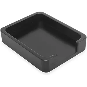 1PCS 4x6 Black Wooden Desk Memo Holder Paper Organizer Tray Fits 4 x 6 Index Card Cardstock Pads Notes for Office School