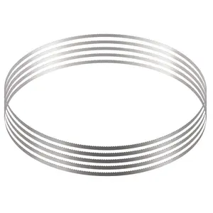 fathersdaygift VEVOR Band Saw Blade, 82.3x0.63x0.02 inch, 5 PCS/Pack Meat Bandsaw Blades for Replacement, Carbon Steel Blade, Meat Cutting Blade Wrapped by Rust-Proof Paper, Fit for Commercial Bone Saw Machines
