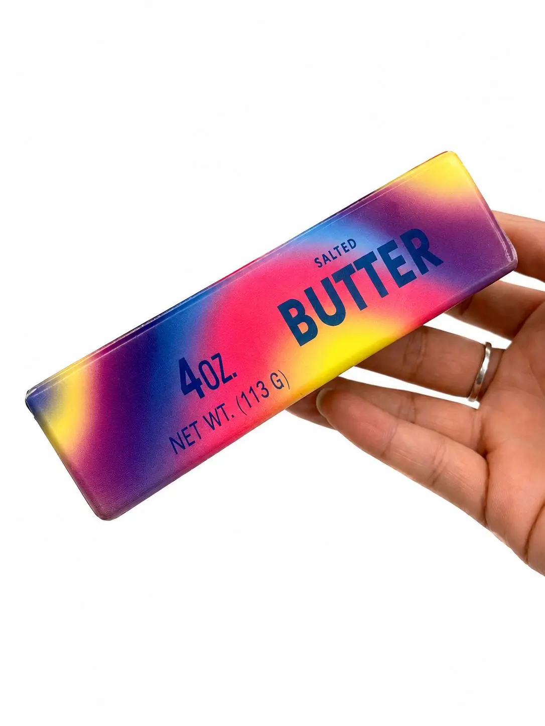Single Piece Colorful Butter Squishy Toy, Classic Novelty Stress Relief Item for Collectors