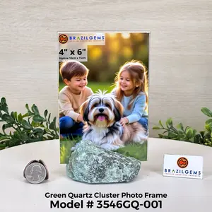 Green Quartz Cluster 4"x6" Photo Frames (Select your favorite one) #3546GQ (Buy 2+ Get 30% Off)