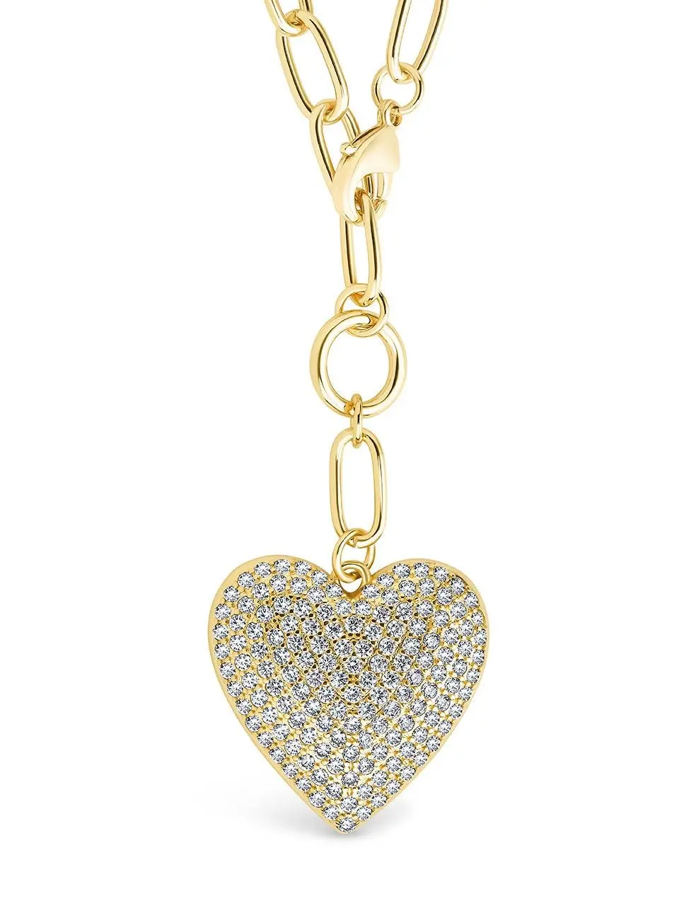 Disco Heart CZ Statement Necklace Disco Heart CZ Statement Necklace
