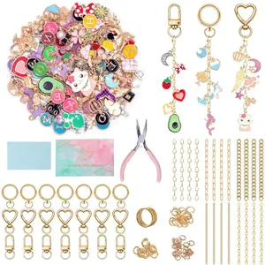 361 count Lip Gloss  Making Kit,Including 126 Charms  Plier 21  Clips 20 Extender Chain, Bag Charm Kit, Keychains Making Supplies for DIY Crafting and  Making (Popular)