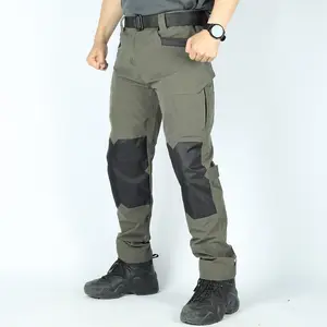 Men’s Solid Color Zipper Waterproof Tactical Work Pants, Featuring Wide Athletic Waistband and Slim Fit Waterproof Tactical Pants, Durable Pants for Autumn and Winter, Men’s Outdoor Training Apparel, Please Refer to the Size Chart Before Placing Your Orde