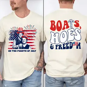 On The Fourth Of July Parody Step Brothers T Shirt, Boats n Hoez Freedom Shirt, Step Brothers Movie Shirt, 4th Of July Hoodie