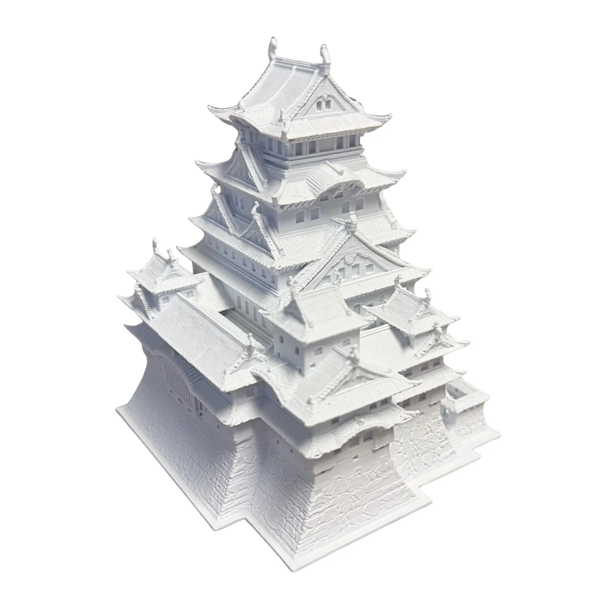 Himeji Castle Statue Japan Detailed White Architectural Model for Desk Shelf or Office Decor Authentic White Heron Replica with Intricate Details