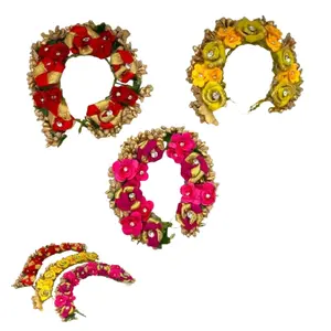 Exquisite Handmade Rose Gajra | Traditional Indian Hair Accessory for Weddings, Mehndi, Haldi | Timeless Floral Elegance
