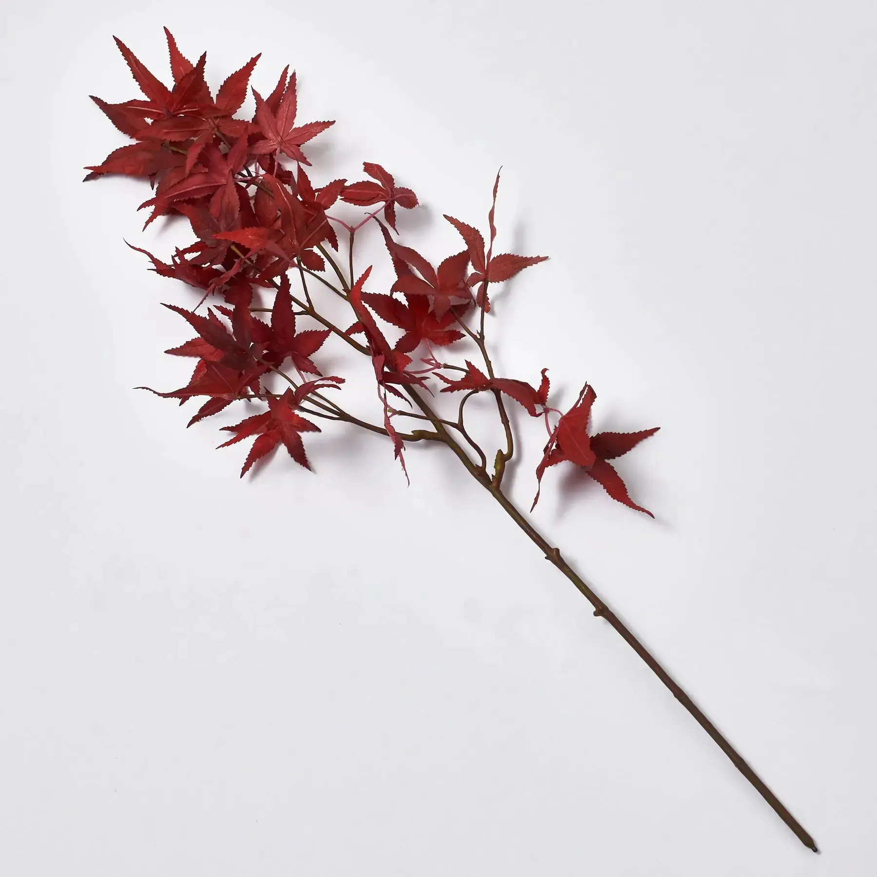 27-in Burgundy Red Synthetic Japanese Maple Leaf Spray with Wire Stems, Artificial Plant for Home Plant & Floral Decor Accent, Decorative