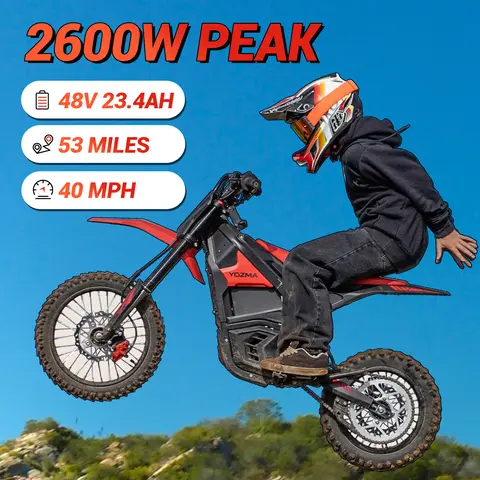 Yozma IN 10 Electric Bike Only for Off-Road 2600W Power 48V 23.4Ah Lithium-ion Battery 53 Miles Rang