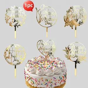 Mother's Day Cake Decoration, Acrylic Cake Insert Sign, Party Use, 1pc, Perfect for Mother's Day Celebrations, Durable and Stylish Design