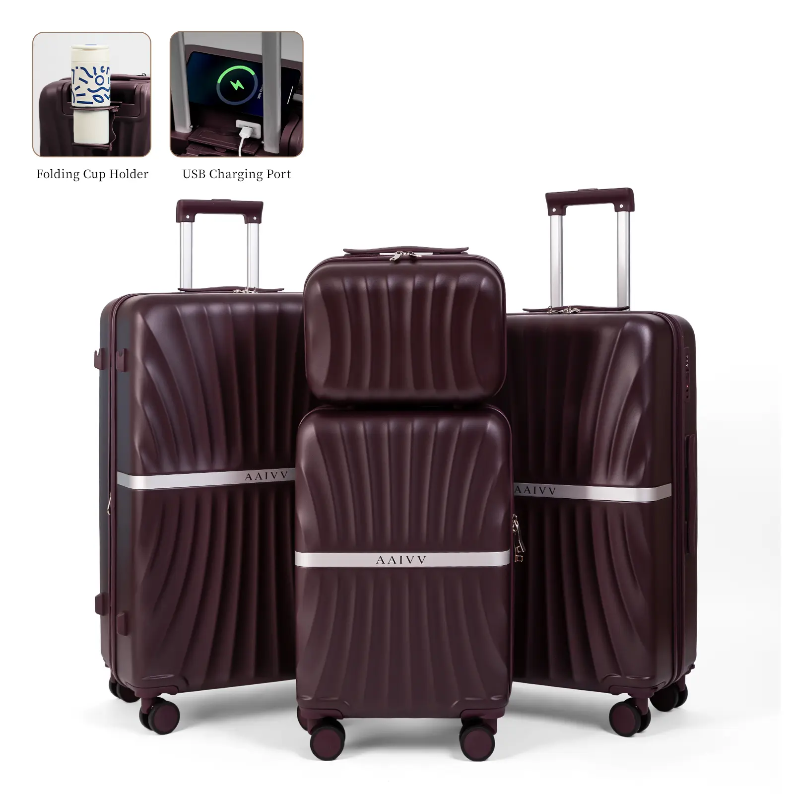 4PCS Dark Purple Style A