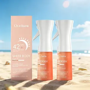 【BOGO FREE】Sunglaze Sheer Body Mist Sunscreen, Infused with Shimmering Body Oil, Hydrating Mist, Hydrates, Gives Skin a Glowy Finish, Lightweight, Fast-Absorbing 200ML Facial Gentle Makeup Repair Sensitive