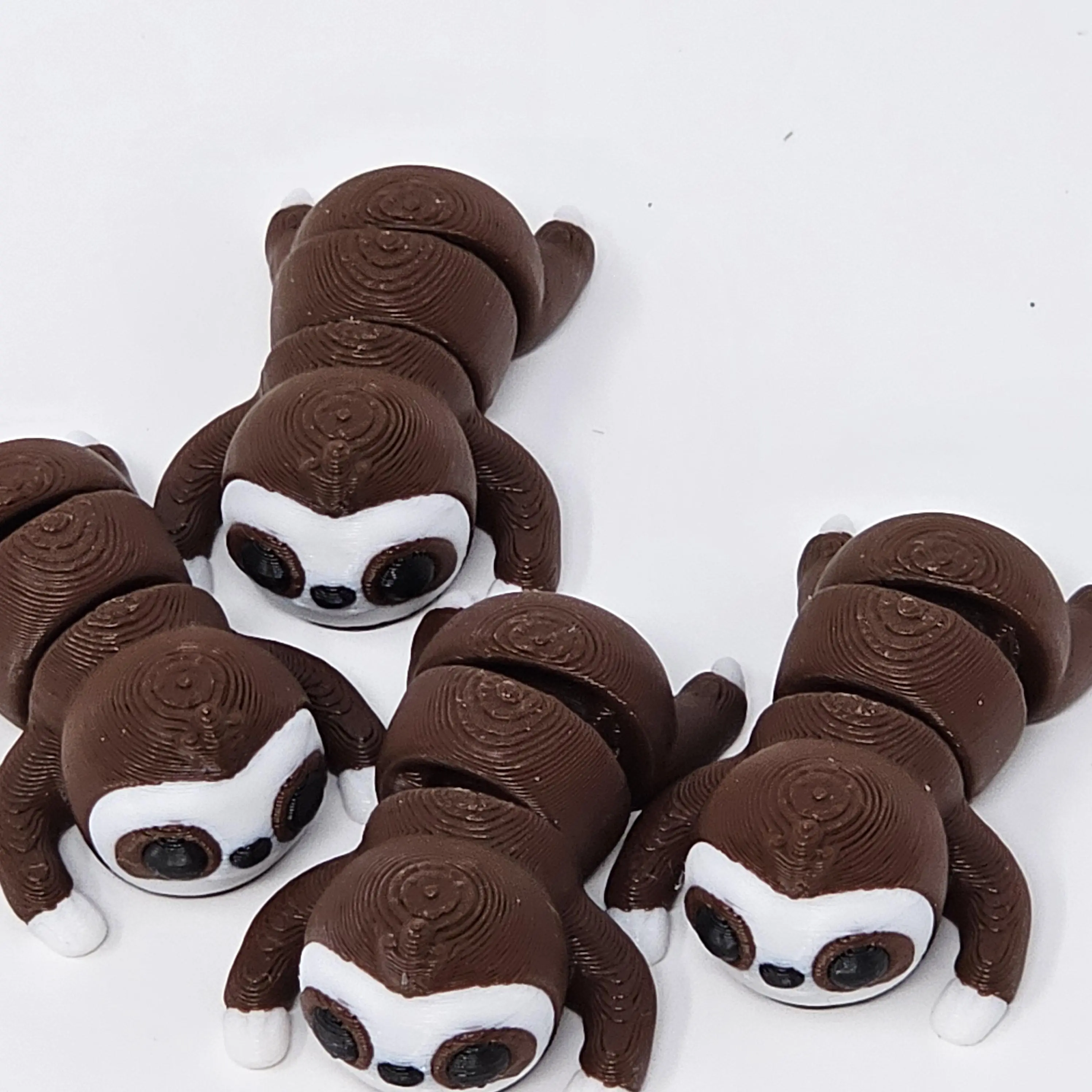 Unisex 3D Printed Sloth Fidget Toy - Compact, Pocket-Sized, Lightweight Thermoplastic, Interlocking Pieces, Flexible Motion, Soothing Tactile Sensations, Relax During Stressful Moments, Perfect Gift for Sloth Lovers