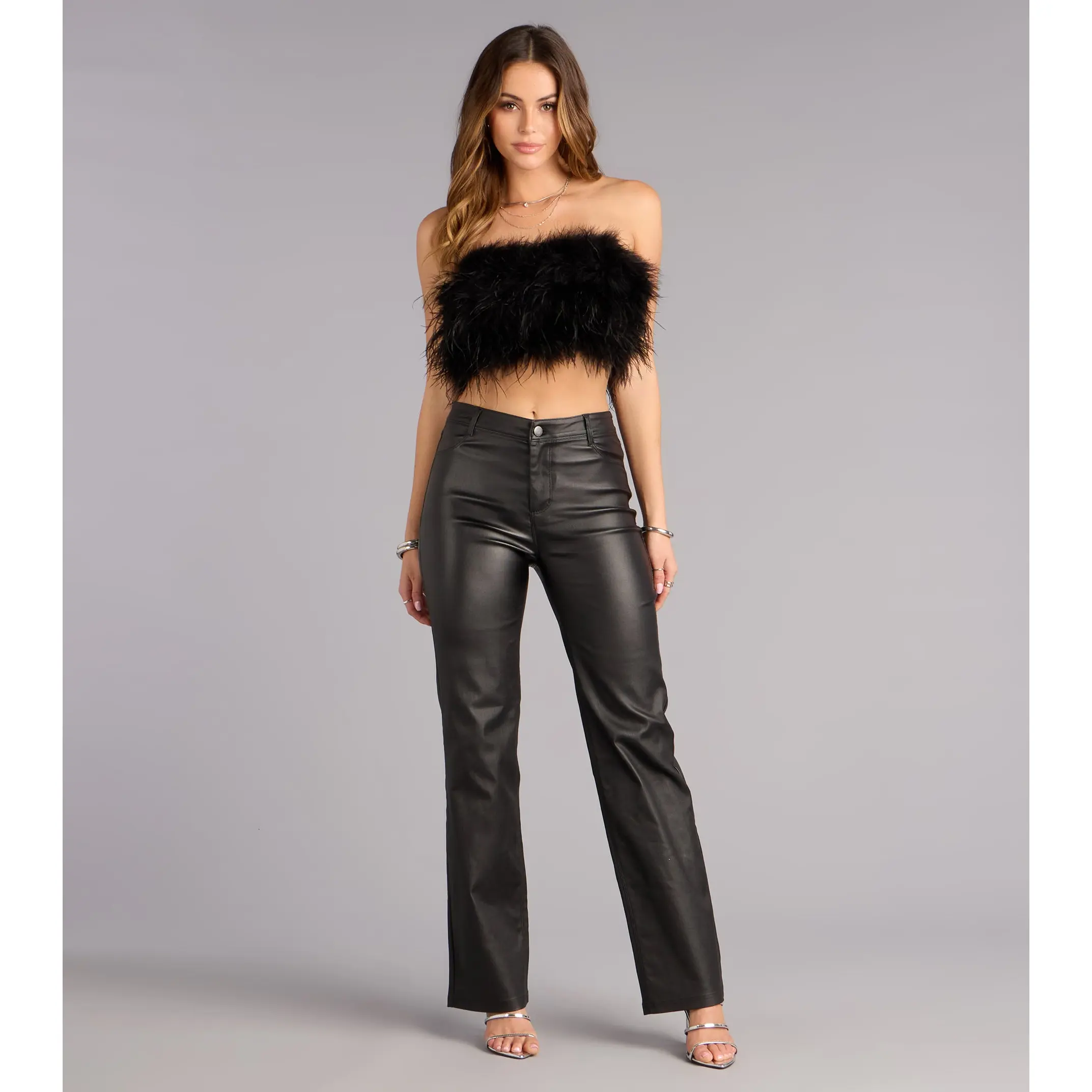 Walking The Walk Faux Leather Straight Leg Pants Walking The Walk Faux Leather Straight Leg Pants