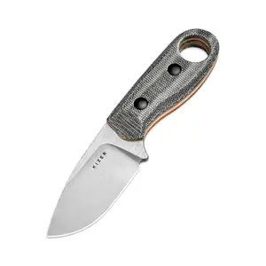 Kizer Beaver Nitro-V Micarta Orange G10 1078A2, Stainless Steel Knives with Drop Point Blade for Cutting and Cooking