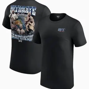 Mens Black UFC ANZ Quasar Shirt, Official UFC Graphic Tee, MMA Fan Apparel Shirt, Ultimate Fighting Championship Streetwear HTTXH