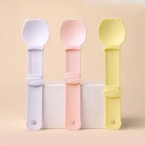 Cat Treat Feeder Squeeze Scoop Set for Wet Food Lick Treats & Pureed Food Multi-Functional Squeeze Design Easy Portion Control Extended Handle Ergonomic Design Food-Grade PP Material Easy to Clean