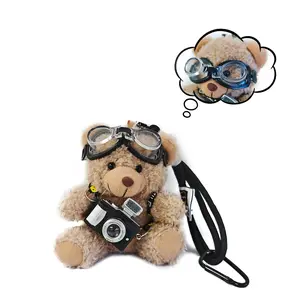 Cute Teddy Bear Keychain Plush Bag Charm Gift for Handbag Purse Backpack Car Keys