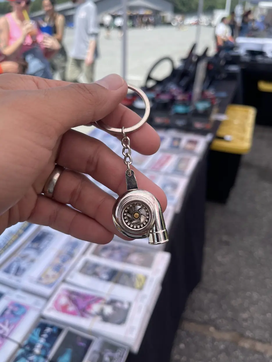 Turbo JDM Racing Car Spinning Keychain