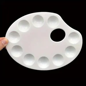 Painting Palette, 2 Counts Reusable Art Tools Suitable for Gouache, Acrylic, Watercolor, Painting Supplies for Home School Office