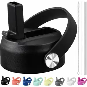 Straw Lid for Hydro Flask Wide Mouth, Lids with Straw for Hydroflask 12 16 18 20 32 40 oz Wide Mouth, Replacement Straw Cap for Hydroflask, Top Sport Bottle Lids Accessories