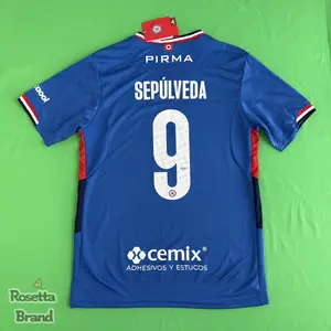 2526 Cruz Azul Home Blue Angel Sepulveda No. 9 Short Sleeve Top Soccer Jerseys LIGA MX