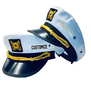 Custom Text Captain Hat Personalize Your Own Boating Captain Hat Birthday Vacation Group Matching Hats Business Logo Bachelorette Party