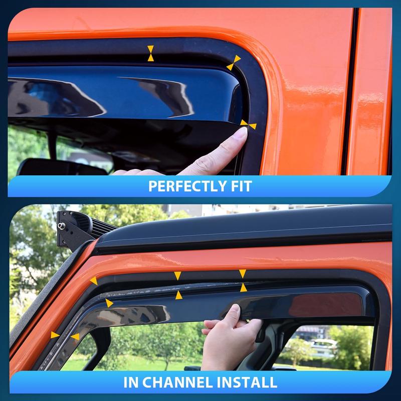 Nilight Vent Window Visors for Jeep Compass 2017 2018 2019 2020 2021 2022 2023 2024, in-Channel Rain Guards, Original Window Deflectors-4PCS Car Accessories Auto Accessories  dealsforyoudays