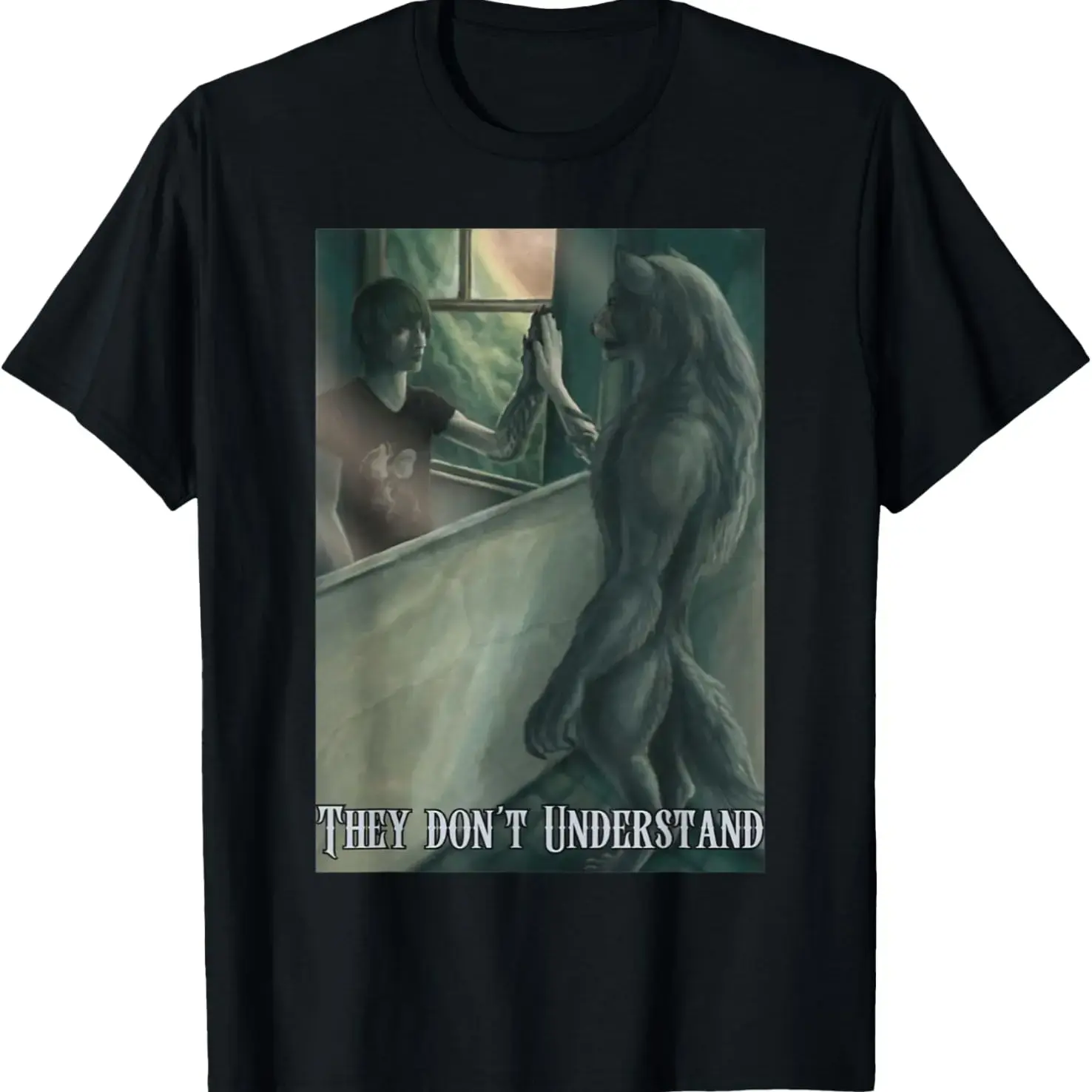 Cotton Gift Tee Werewolf Ripping Meme Alpha Wolf Werewolf Literally Me T-Shirt casual cotton streetwear Fabric Menswear streetwear for all