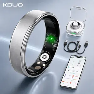 2026 Upgraded Smart  Ring for Women Men,Health Tracker with Heart Rate, Blood Oxygen, Blood Pressure, Sleep Monitoring, Step Counting, IP68 Waterproof for iOS and Android, No APP Fee,  Wireless Wearabletech