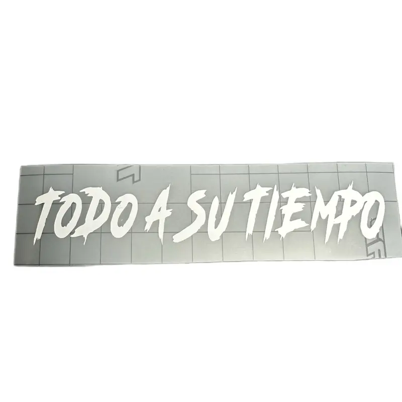 Todo a su tiempo Decal - Measuring 5.45 in x 1in. Perfect for Office Decor Decorative Stickers