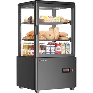 Upstreman Countertop Pastry Display Refrigerator, 2.0 Cu.Ft Commercial Cake Display Refrigerator, Bakery Showcase with LED Light, Digital Thermostat, for Café, Restaurant, Convenience Store, CD20