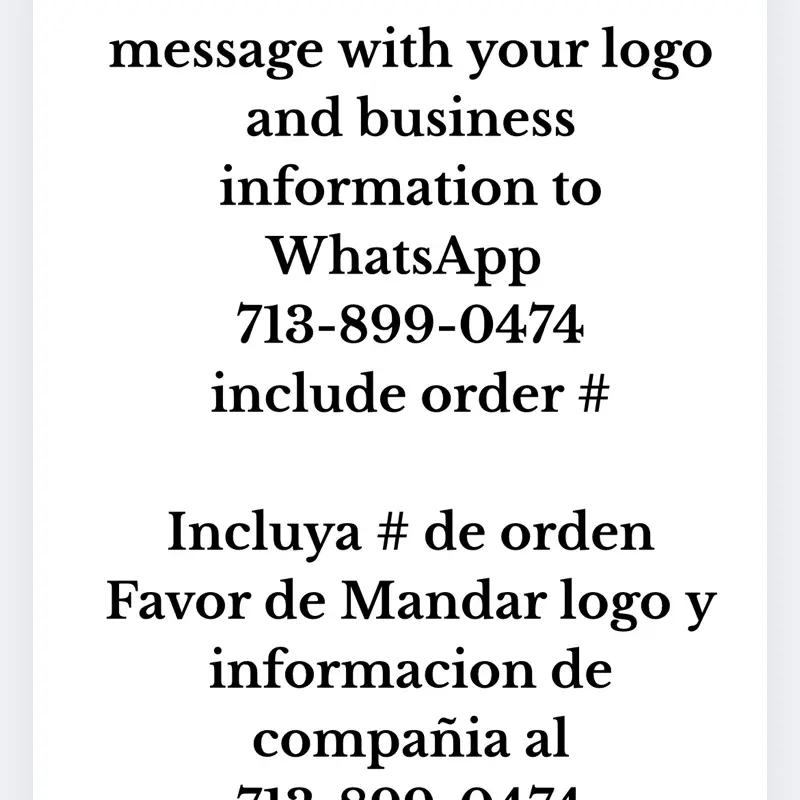 Custom Invoice Notepad 100pgs with Customer Copy Libreta Personalizada de Contrato with Copy for Client Message with Your Logo and Business Information to WhatsApp 713-899-0474 Include Order #