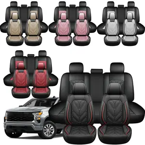 For Toyota Tacoma 2010-2024 2025 2026 Car Seat Cover For Five Seats All-Season Nappa Leather Anti-Scratch Front Rear Seat Protector Mat Full Set,Automotive Interior Decoration