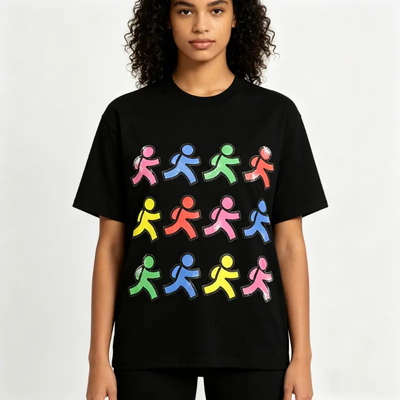 Women's Classic Cartoon Graphic Top, Fitted Crew Neck Short Sleeve Tee in a Soft, Breathable Cotton Blend