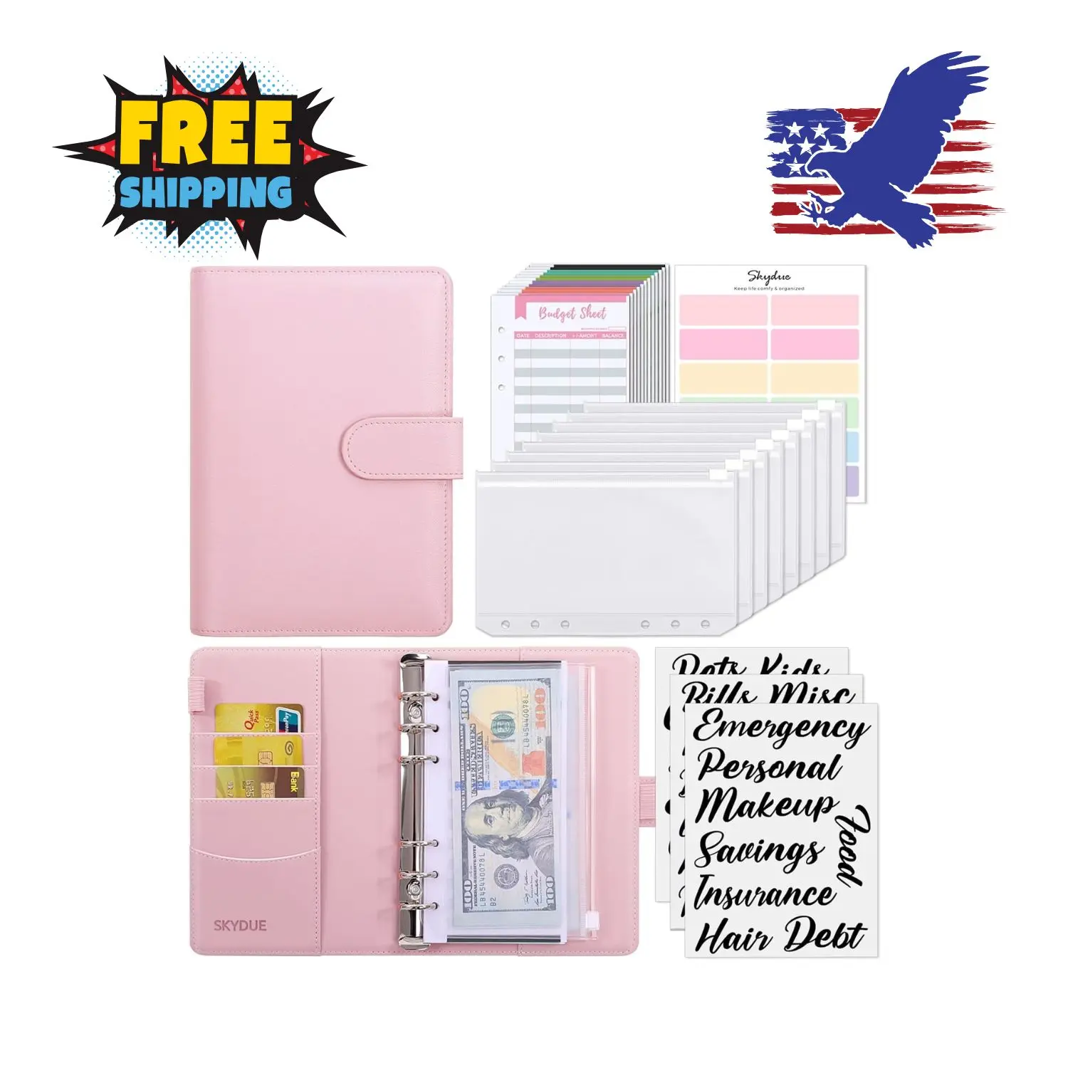 Budget Binder, Money Saving Binder with Zipper Envelopes Budget Binder, Money Saving Binder with Zipper Envelopes
