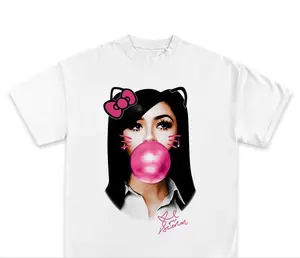 MARIAH THE SCIENTIST Pink Kitty BUBBLE GUM GRAPHIC T-SHIRT