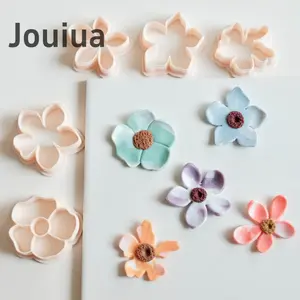 5pcs/set Irregular Flower Shape Soft Pottery Polymer Clay Cutters for Jewelry Making, Spring Clay Molds DIY Ceramic Earrings Jewelry Pendants Crafting Tools