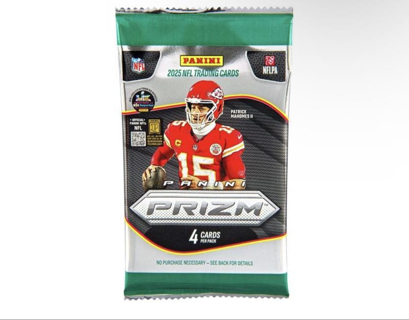 Panini Prizm NFL Pack Snack - 2025 NFL Trading Cards with 4 Cards Per Pack - Official NFLPA Licensed Product